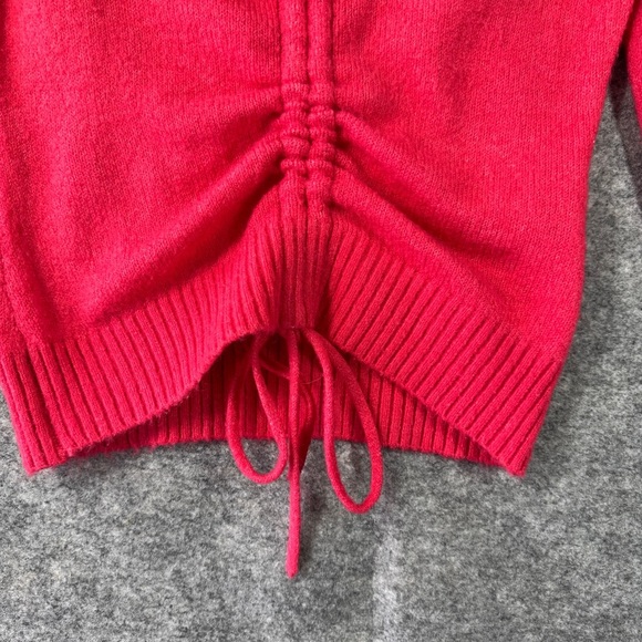 Guess Y2K Pink  Lace Up Sweater Barbie Core Pullover Cardigan Size Small - Picture 6 of 14